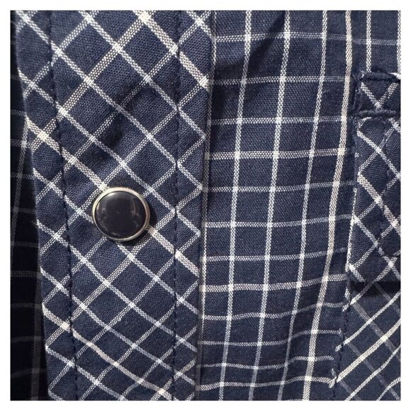 nwt Dickies Blue Plaid Short Sleeve‎ Button Up Shirt Size L - Picture 6 of 6